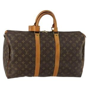 LOUIS VUITTON Monogram Keepall 45 Boston Bag M41428 LV Auth 158352
